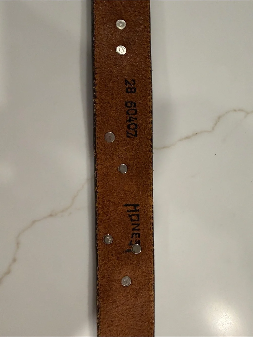 Vintage Brown Leather Brighton Belt with animals and Silver Buckle